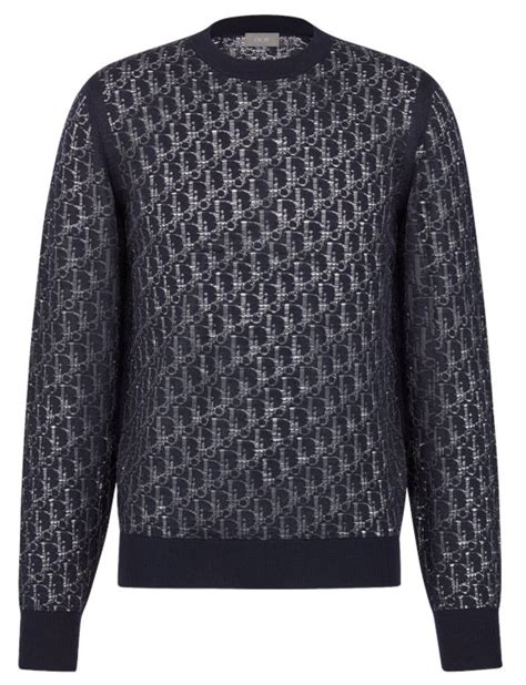 Dior Navy Oblique Dévoré Sweater .